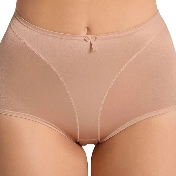 #837 Leonisa Women's Light Tummy-Control Hi Cut Thong-Silhouette Panty - Beige - Picture 4 of 8